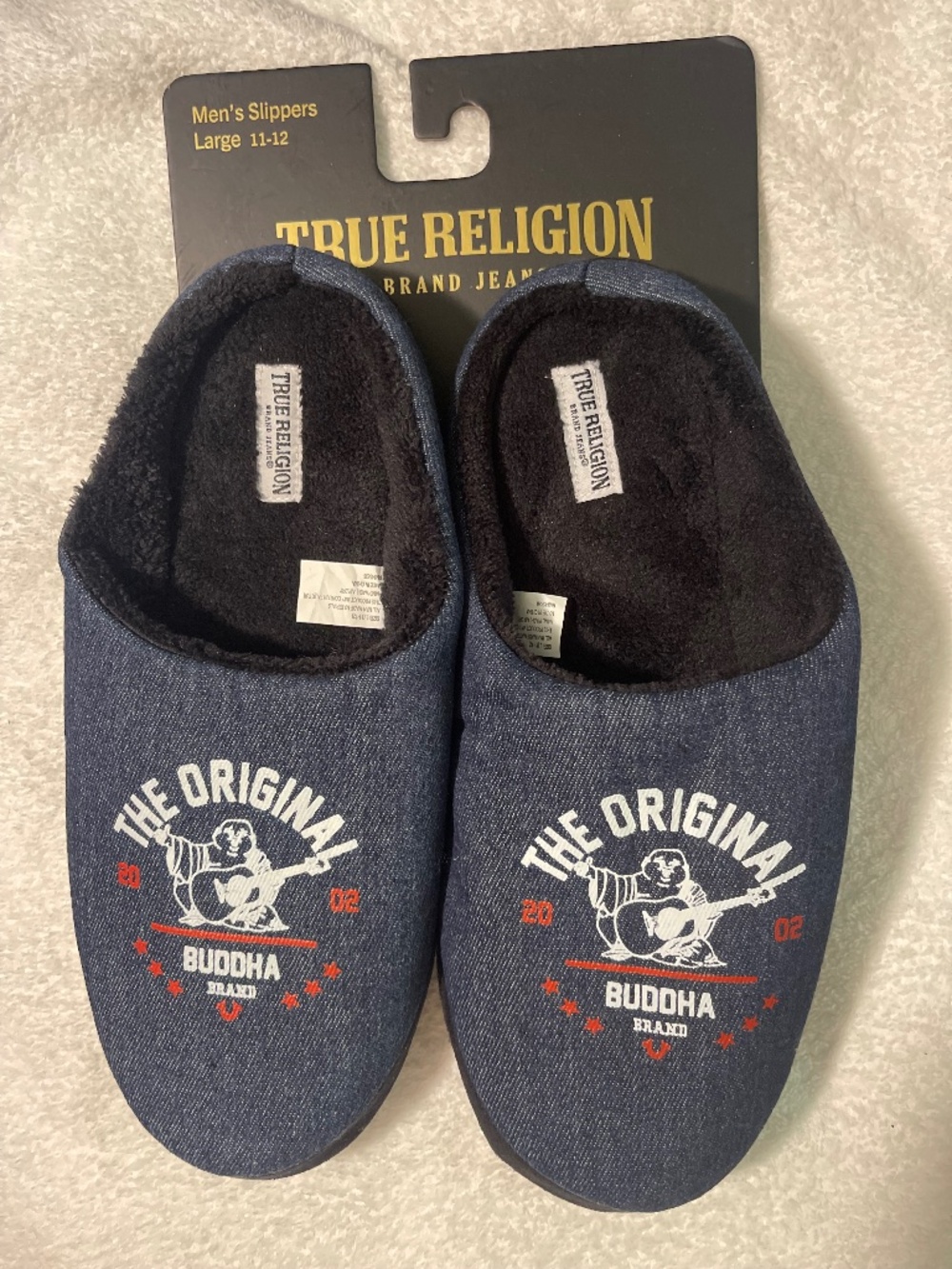 True Religion Men Slippers Size Large (11-12)